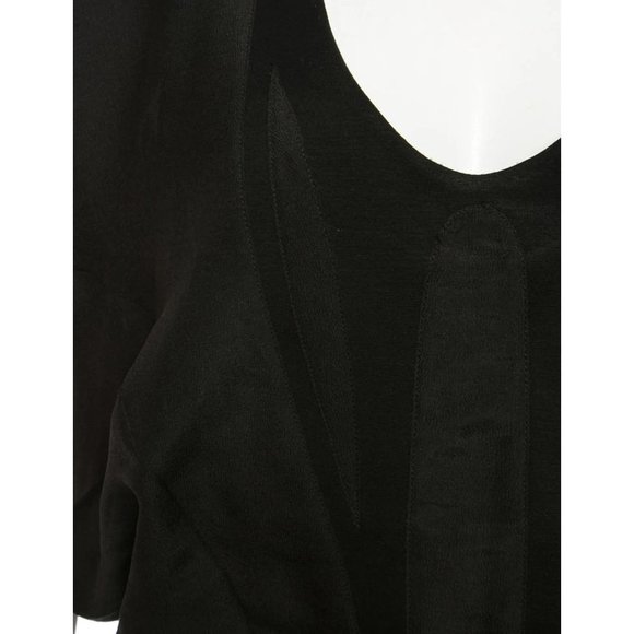 Helmut Lang Black Dress with Short Dolman Sleeves - Size 2 - Picture 4 of 4